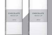 Realistic Blank 3D Chocolate Bar Template Design. Choco intended for Free Blank Candy Bar Wrapper Template