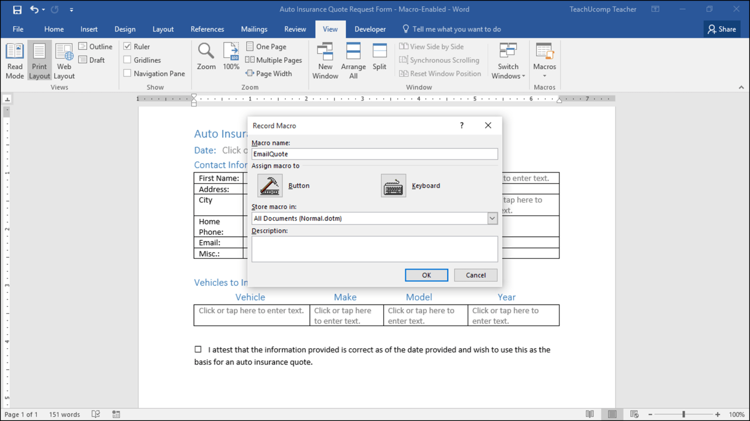 Image 4 for Word Macro Enabled Template