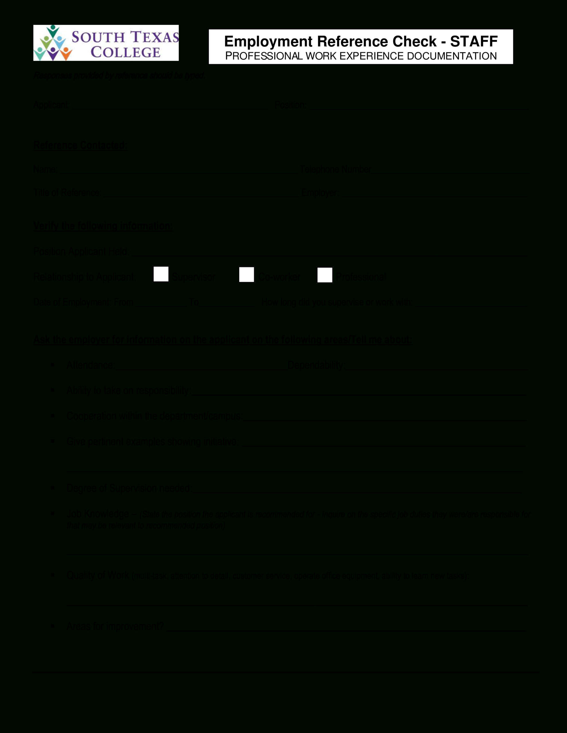 Reference Checking Form Template – Dalep.midnightpig.co Pertaining To Blank Business Check Template Word