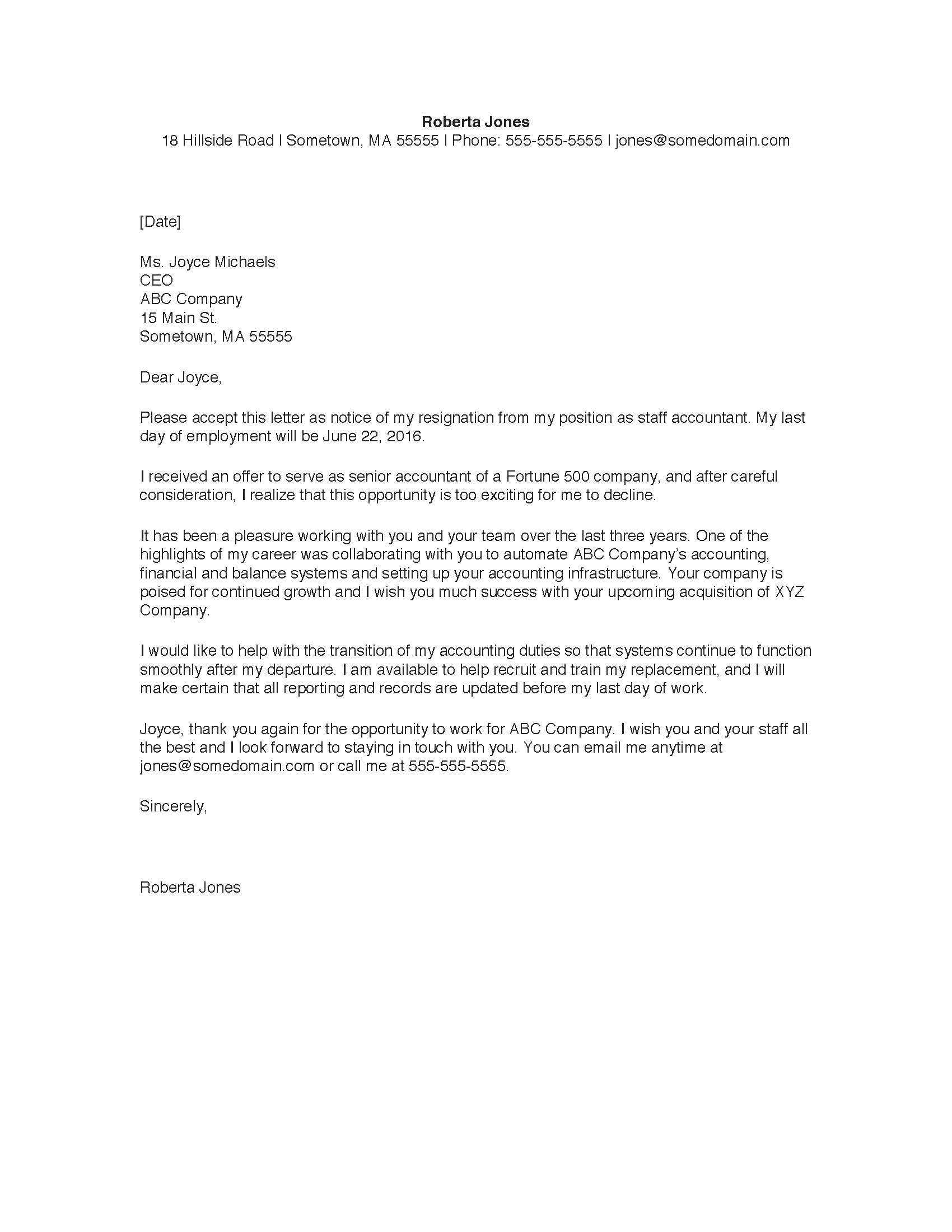 Resignation Letter | Monster Regarding 2 Weeks Notice Template Word
