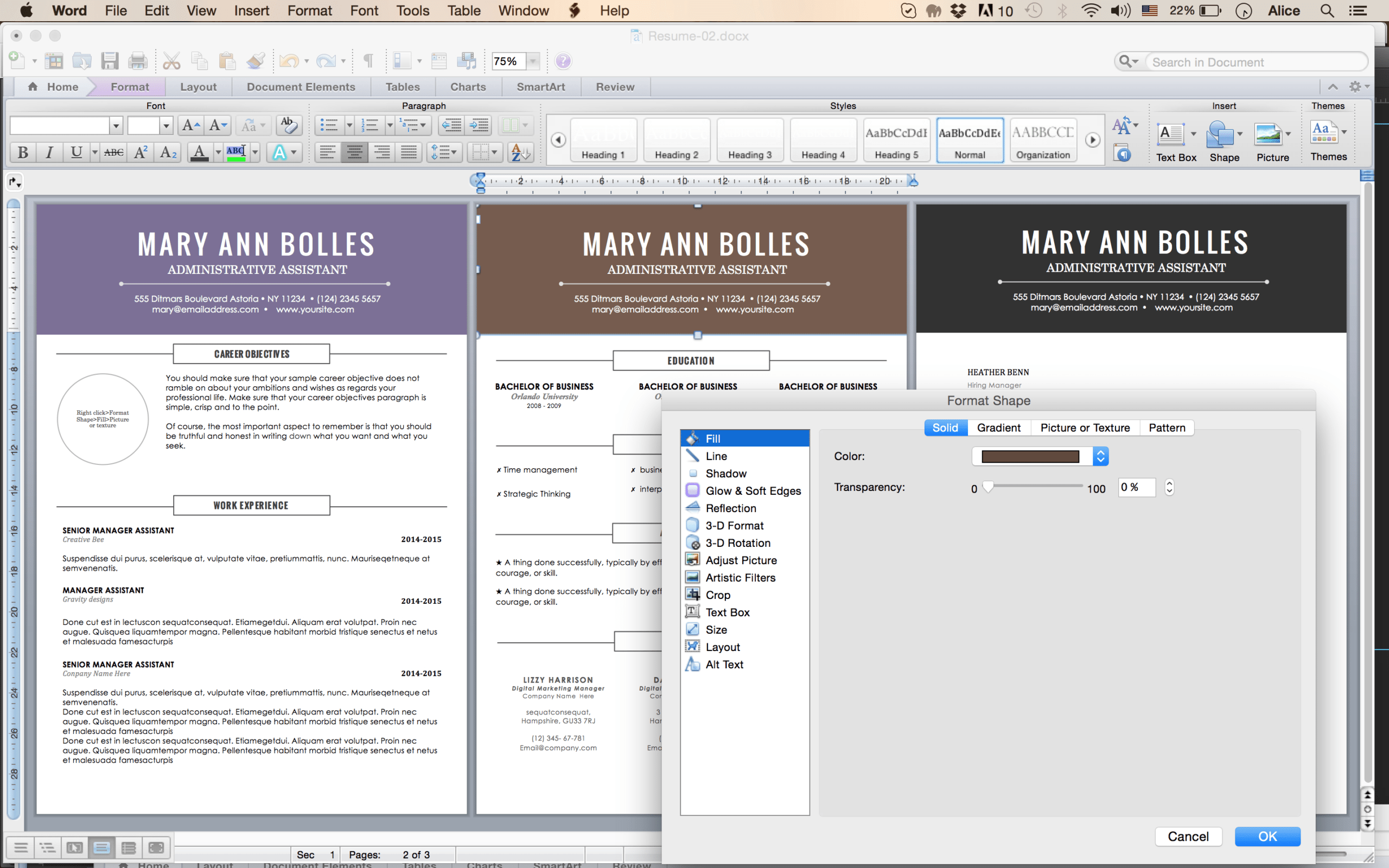 Resume Template Id02 Within Resume Templates Word 2007