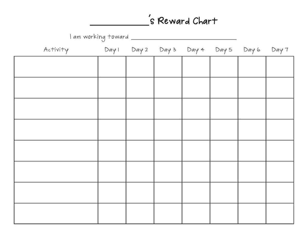 Reward Chart Templates - Word Excel Fomats With Regard To Reward Chart Template Word
