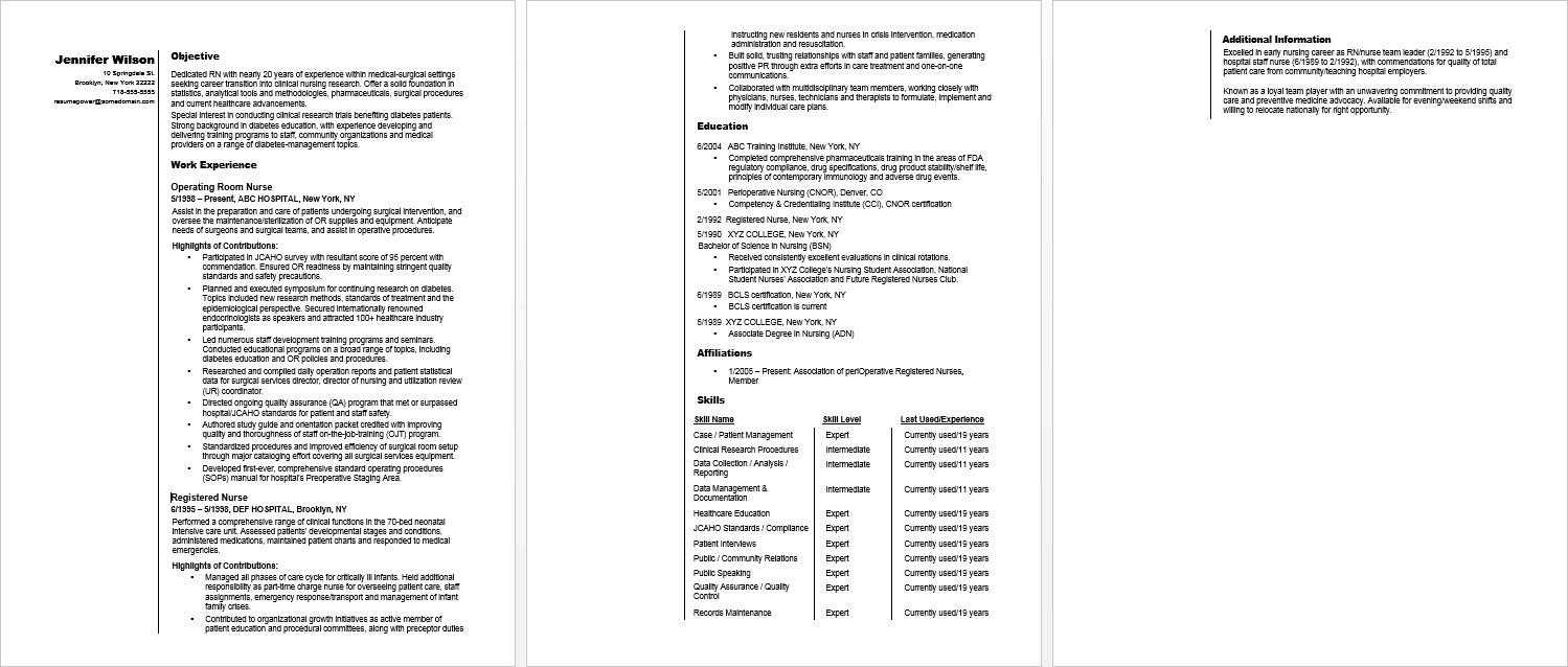 Rn Career Change Resume Sample | Monster Intended For Charge Nurse Report Sheet Template