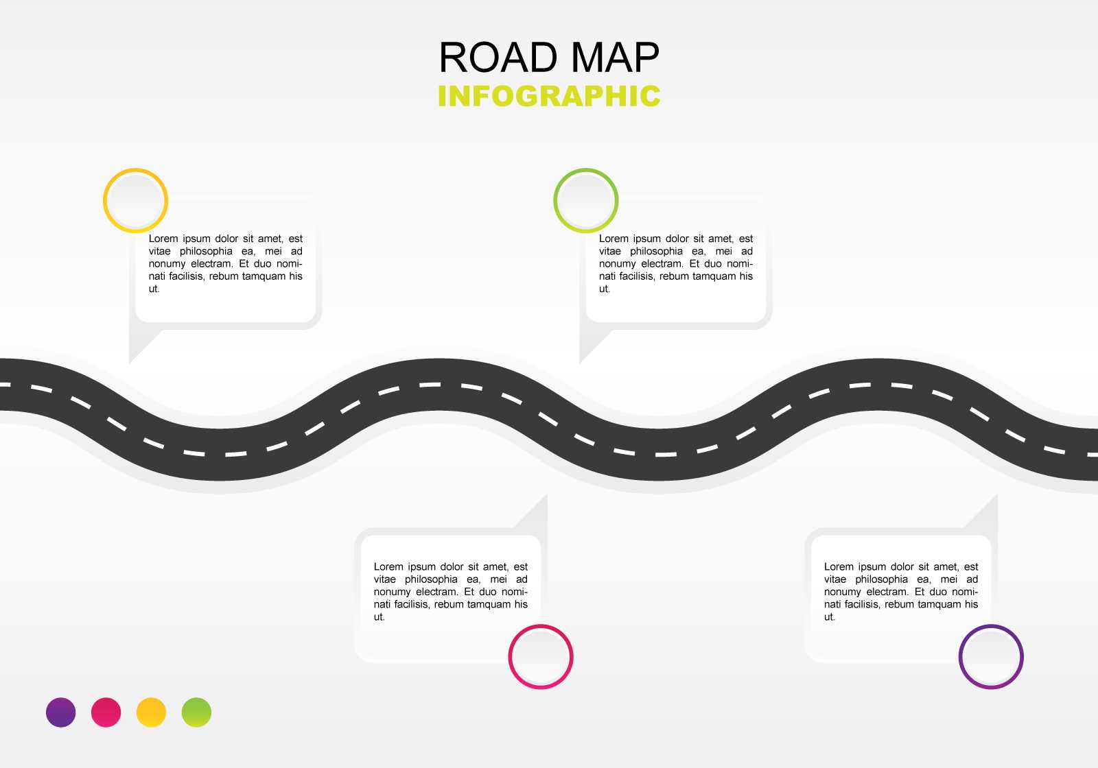 Road Infographic Free Vector Art – (577 Free Downloads) Inside Blank Road Map Template
