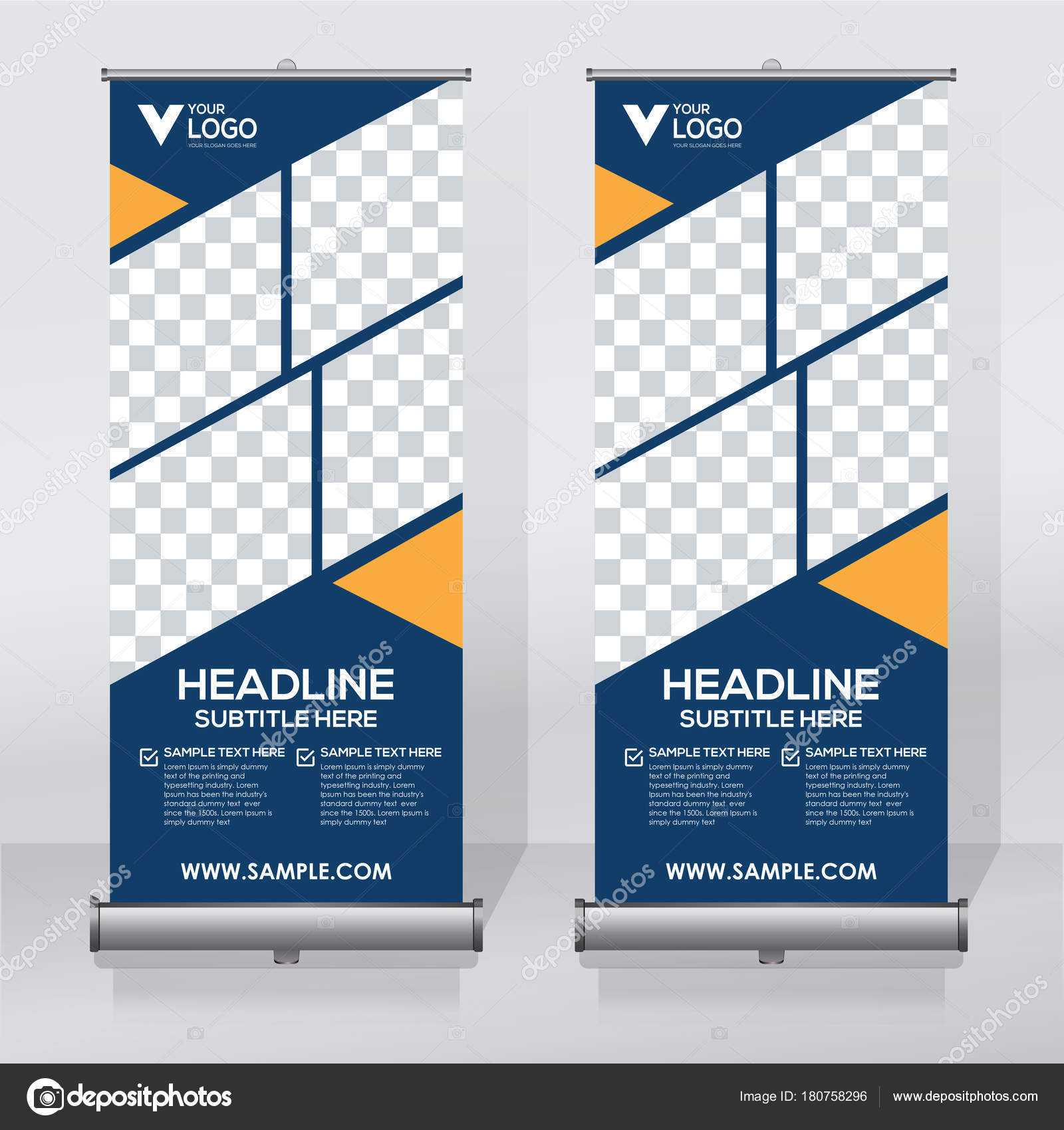 Roll Banner Design Template Vertical Abstract Background In Retractable Banner Design Templates