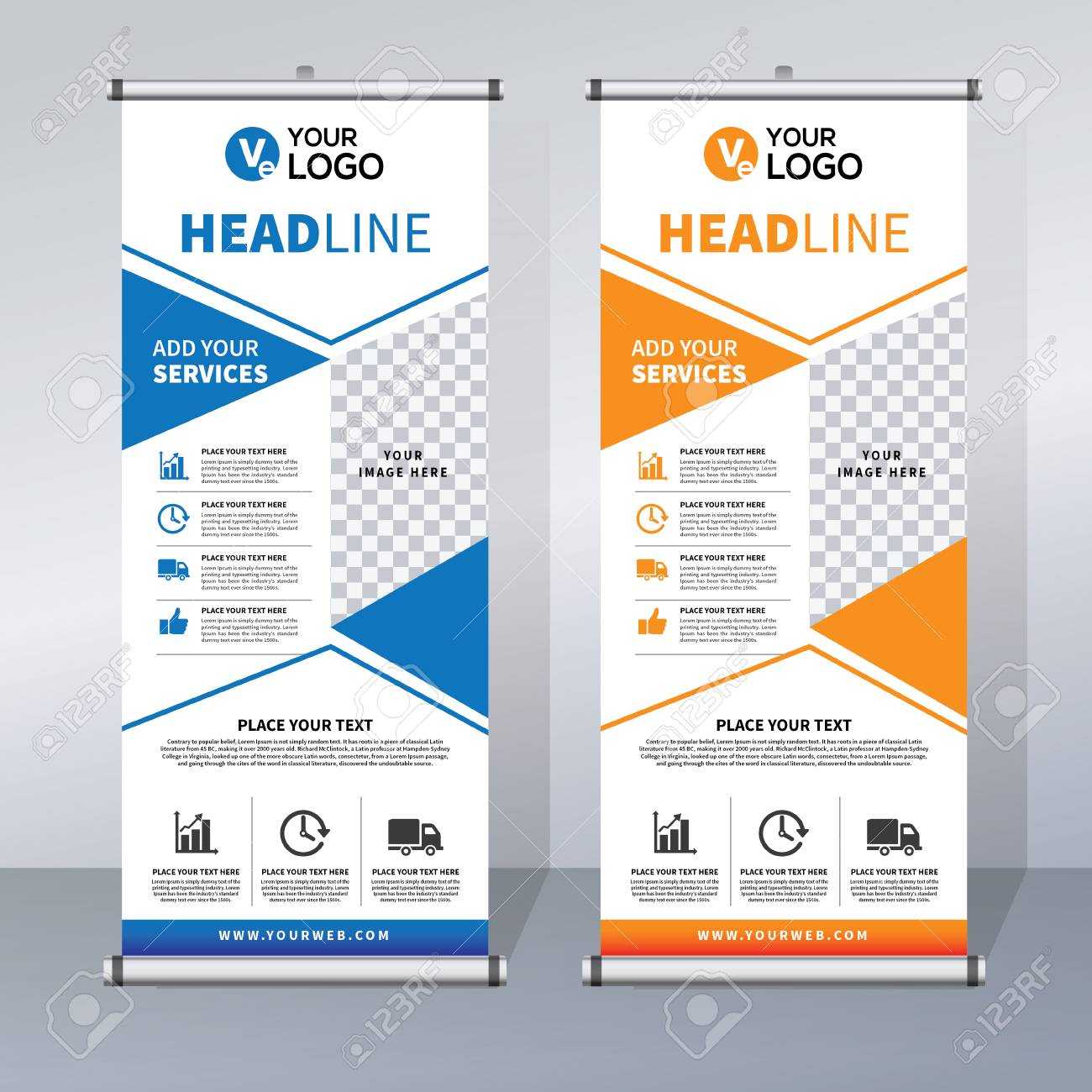 Roll Up Banner Design Template, Vertical, Abstract Background,.. With Regard To College Banner Template