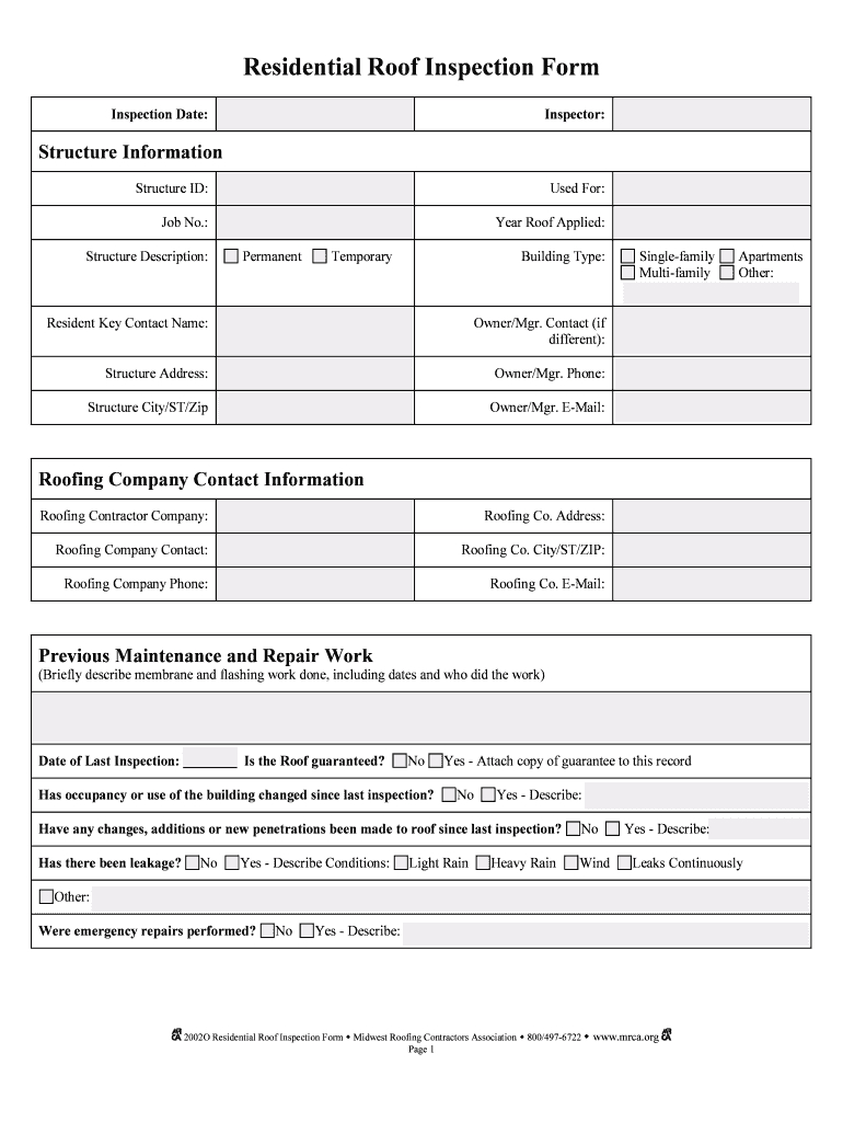 Roof Inspection Report Template – Fill Online, Printable For Property Condition Assessment Report Template