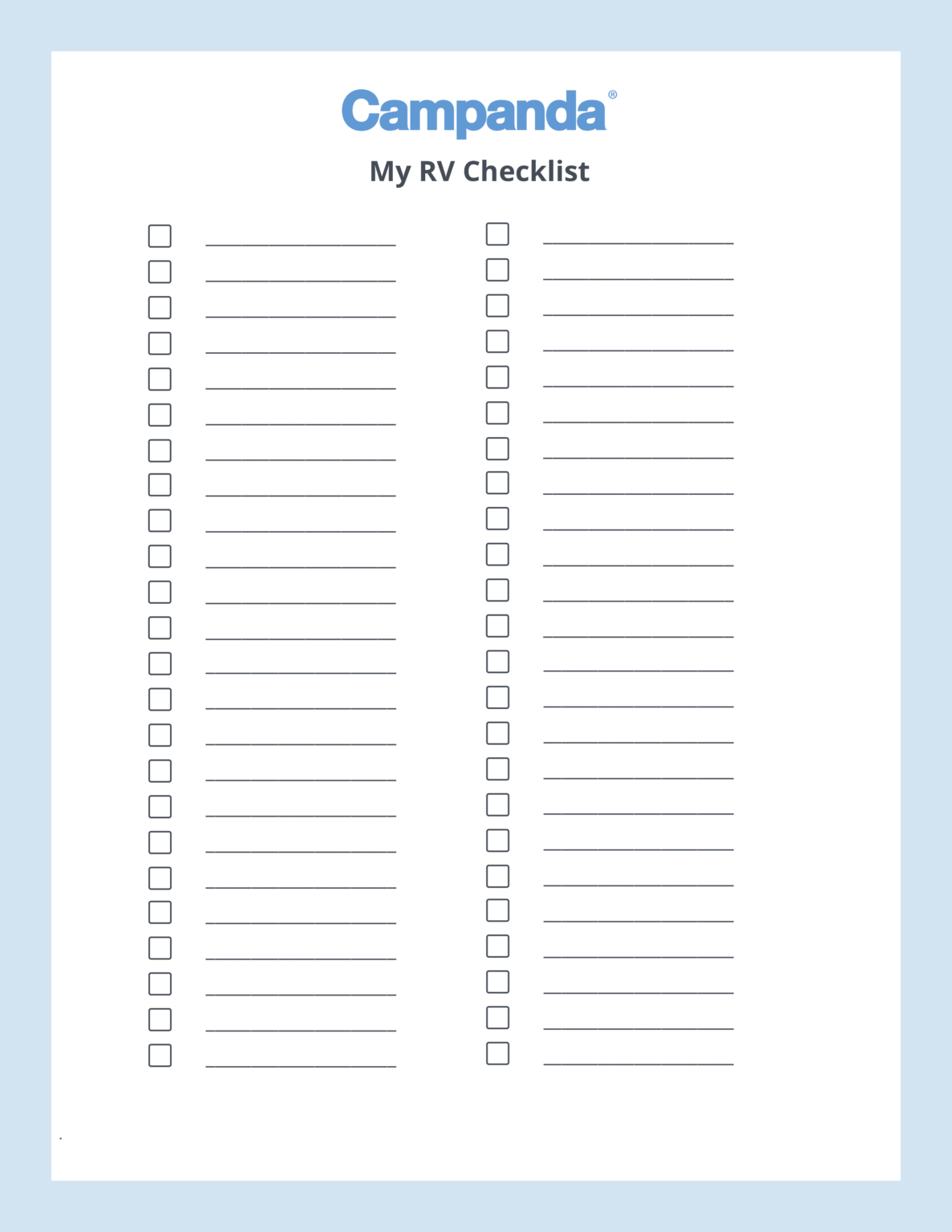 Rv Checklists 6 Printable Packing Lists Campanda Regarding Blank rv-checklists-6-printable-packing-lists-campanda-regarding-blank