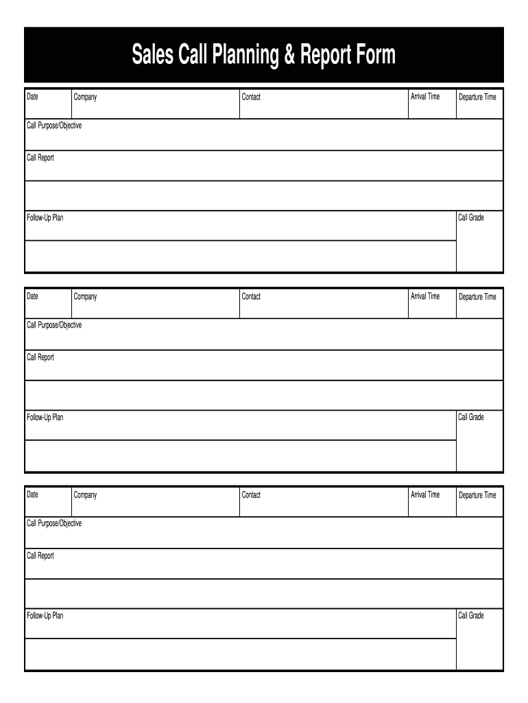 Sales Call Log Excel – Fill Online, Printable, Fillable With Regard To Sales Call Report Template