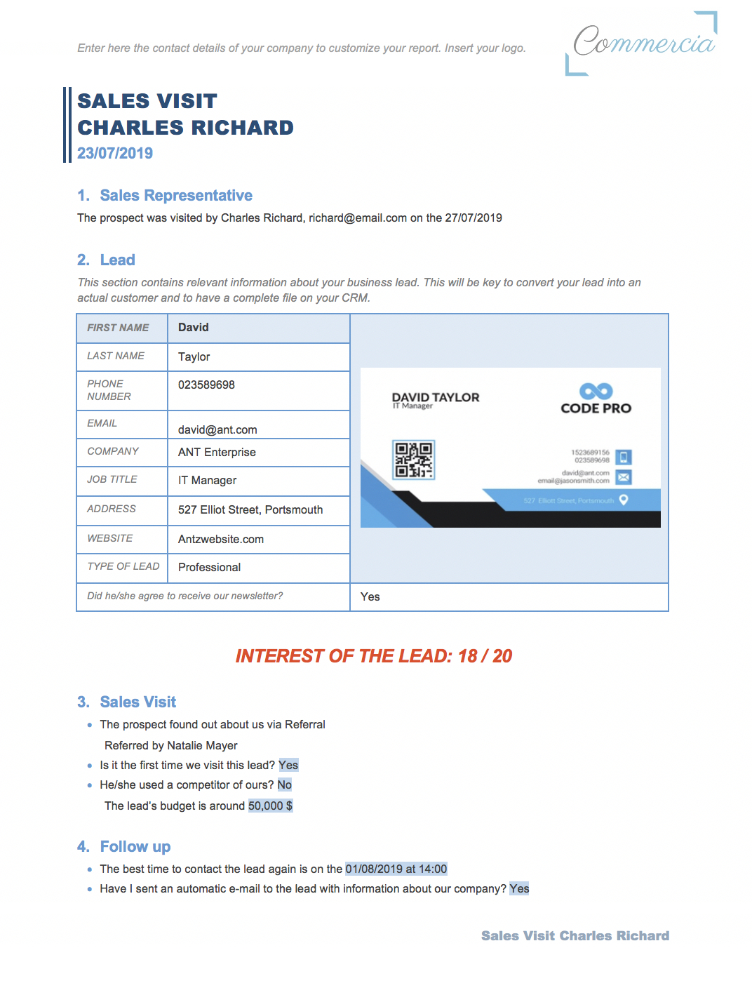 Sales Visit Reports Using Iphone, Ipad, Android Or Windows Inside Sales Rep Visit Report Template