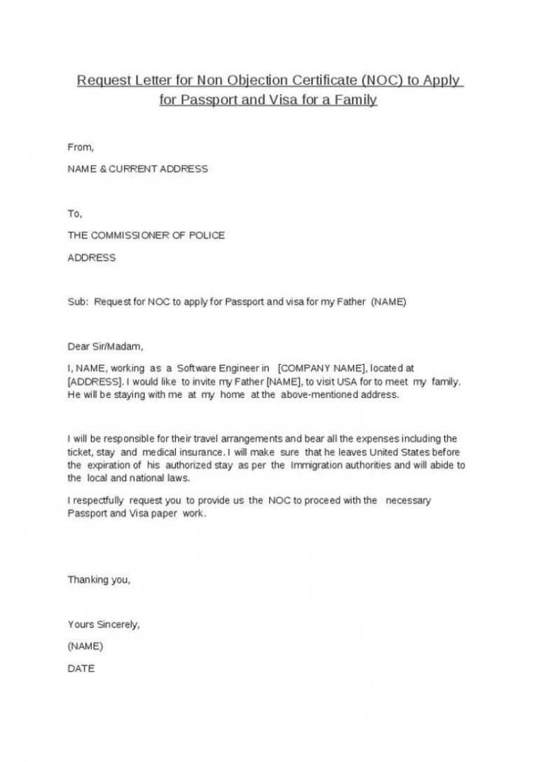 Sample Of Noc Letter From Company – Calep.midnightpig.co Regarding Noc ...