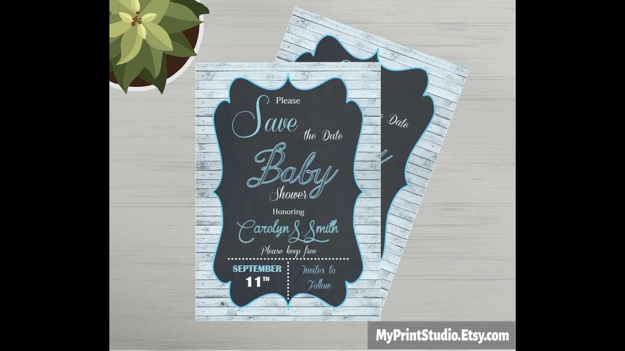 Save The Date Baby Shower Card Template Made In Ms Word Pertaining To Save The Date Templates Word
