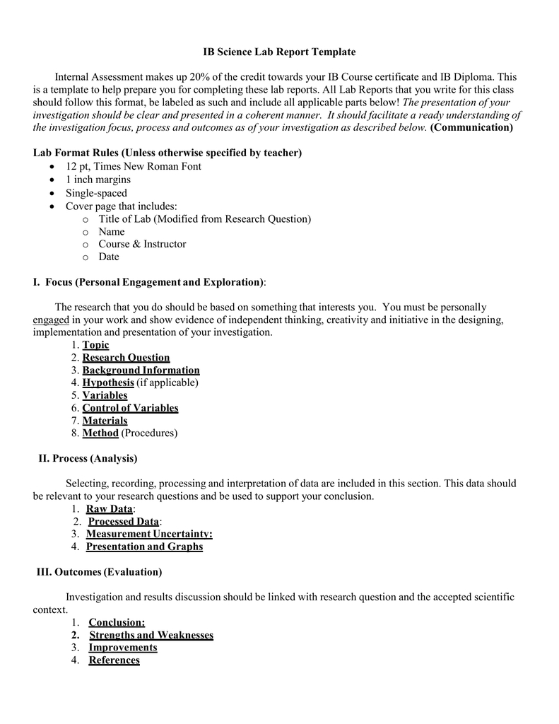 Science Lab Template – Calep.midnightpig.co For Lab Report Conclusion Template