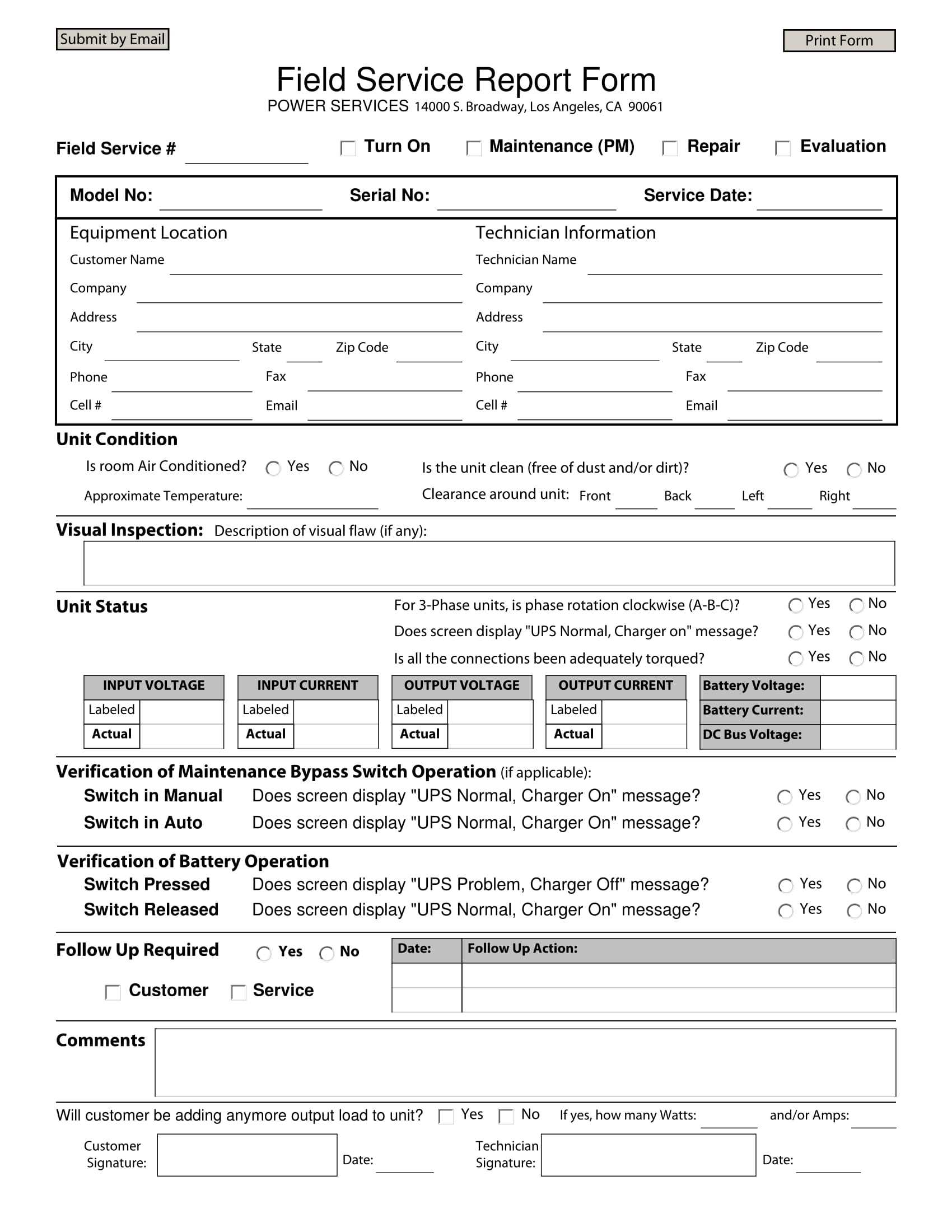 Service Report Format Pdf – Dalep.midnightpig.co With Technical Service Report Template