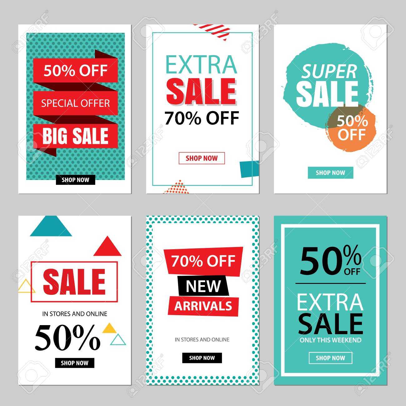 Set Of Sale Website Banner Templates.social Media Banners For.. Pertaining To Free Online Banner Templates