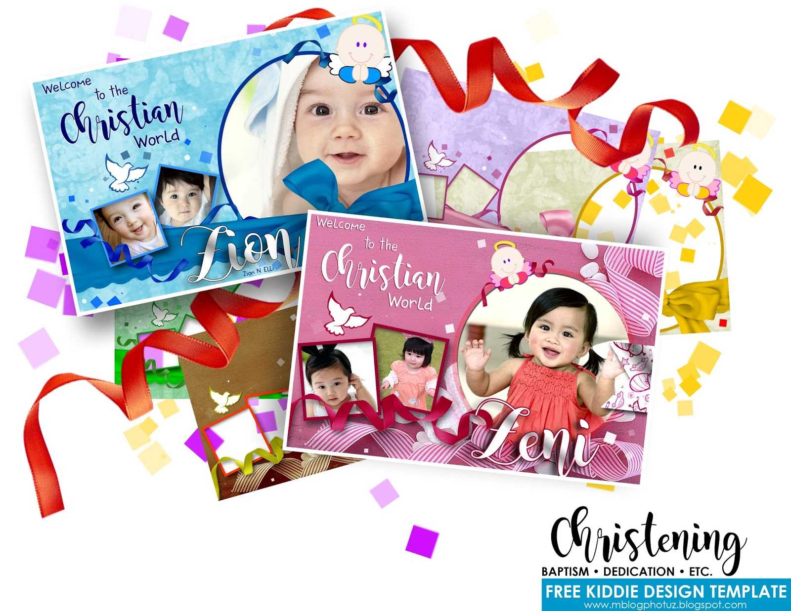 Simple Tricks In Design: Baptism Christening Dedication Free Within Christening Banner Template Free