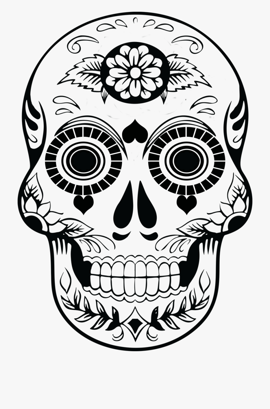 Skull Clipart Candy – Blank Sugar Skull Outline Intended For Blank Sugar Skull Template