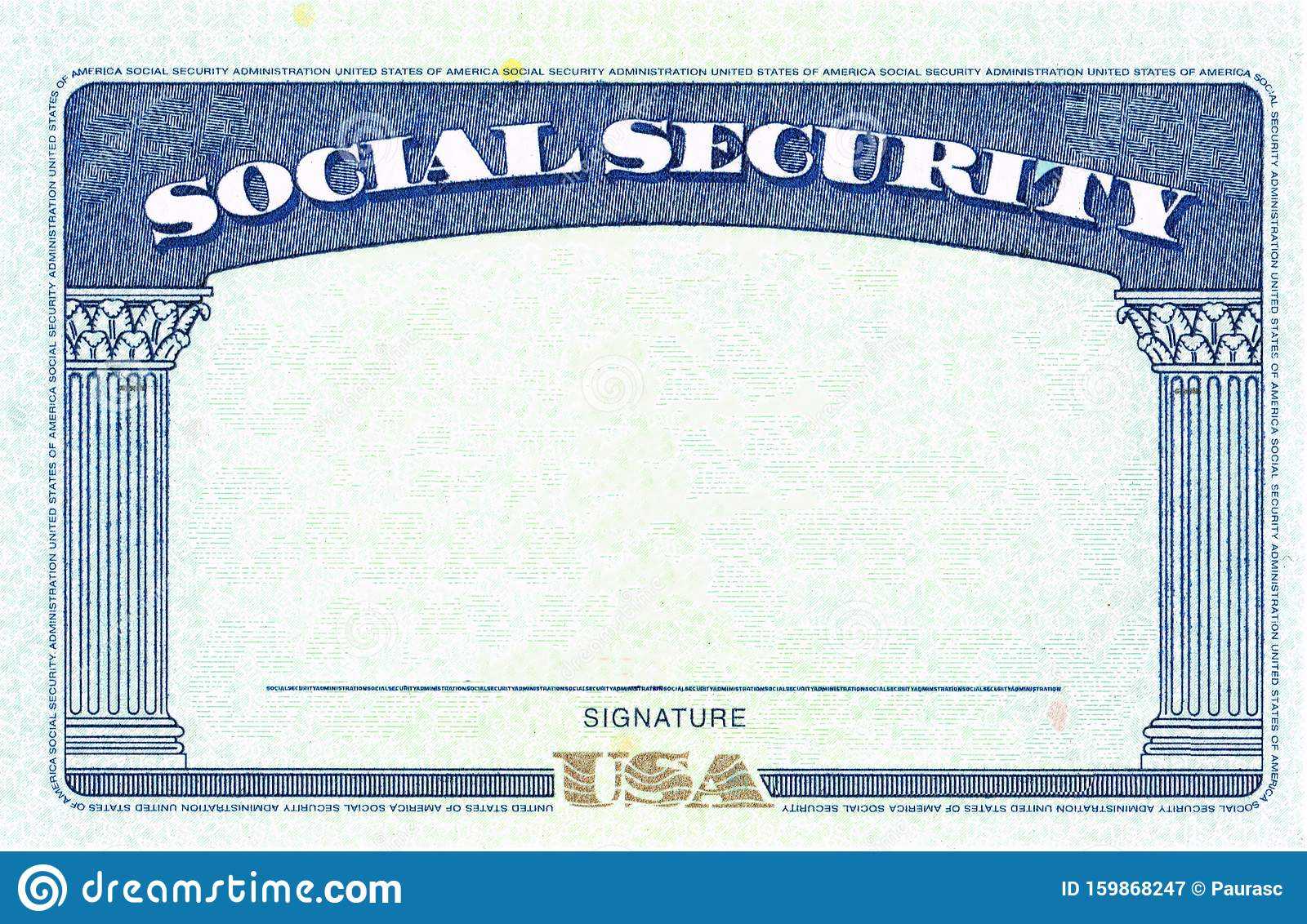 Social Security Card Blank Stock Image. Image Of Emigration Pertaining To Blank Social Security Card Template
