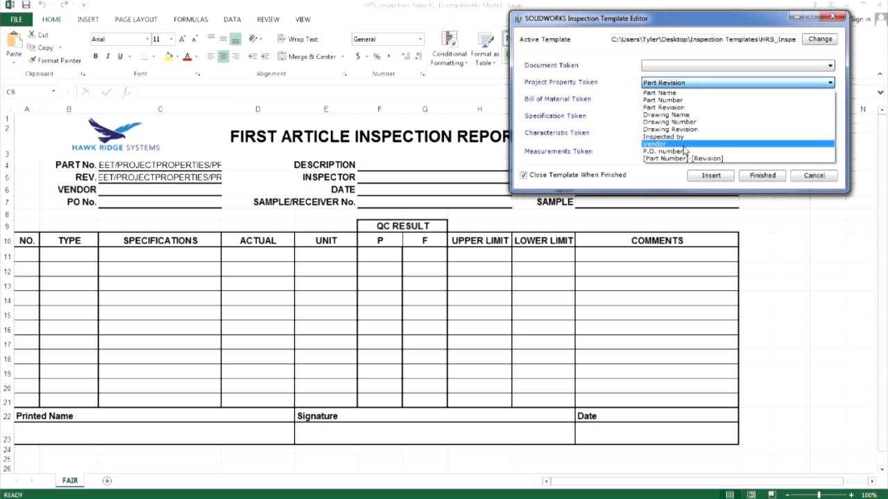 Solidworks Inspection - Creating A Custom Report Template [Pt. 1] Regarding Part Inspection Report Template