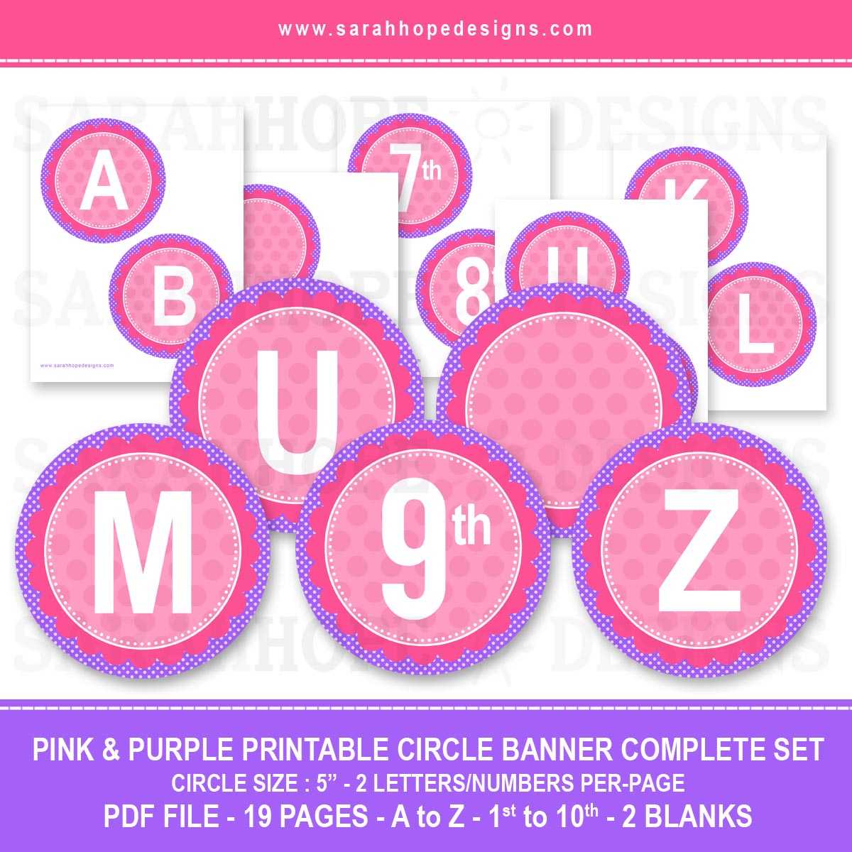 Spell Out Anything With These Free Alphabet Circle Banners Intended For Free Letter Templates For Banners