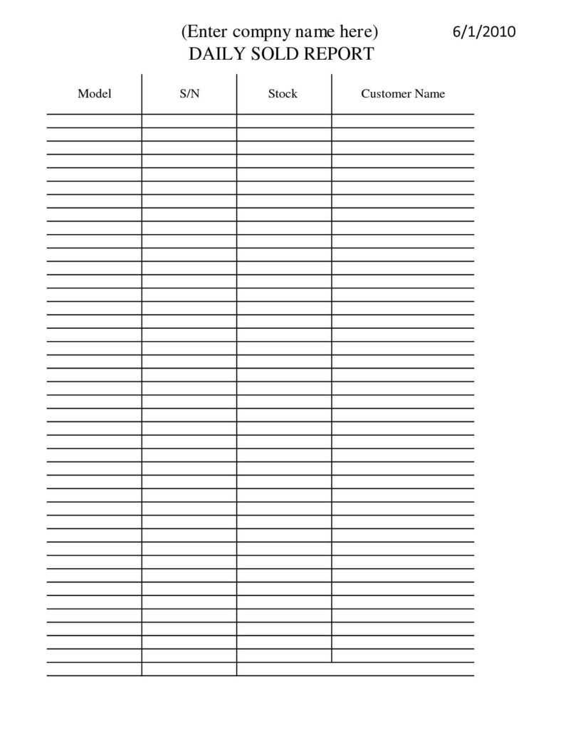 Spreadsheet Daily Es Report Template Free For Excel Download regarding ...