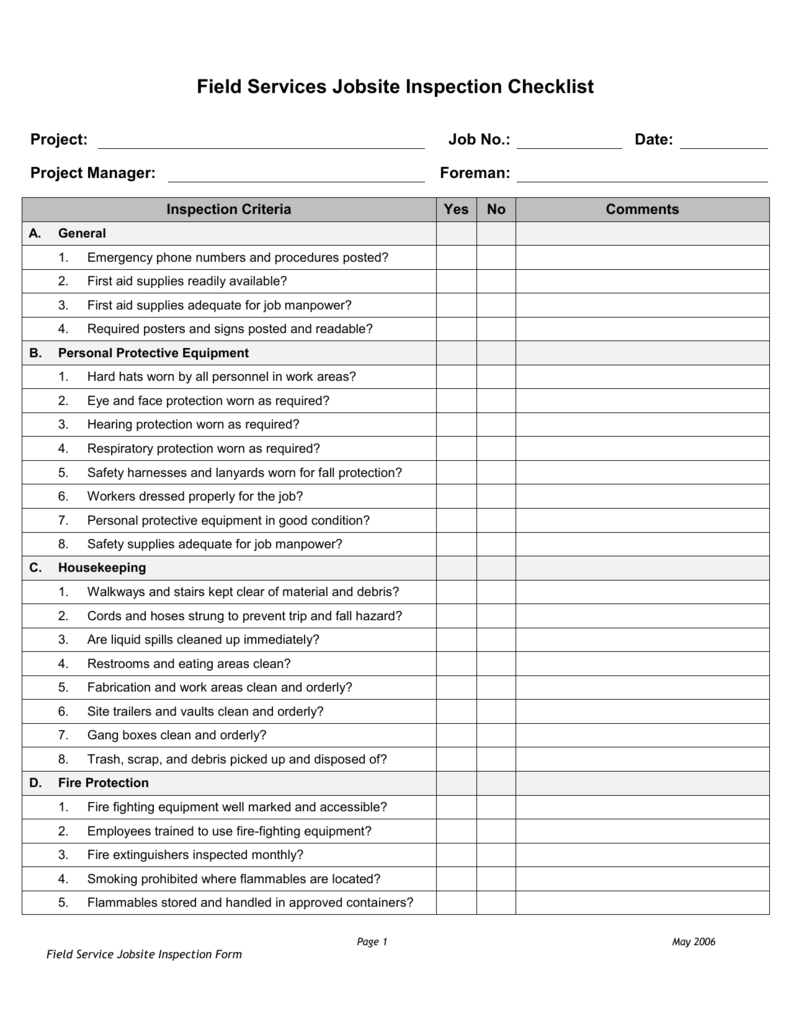 Spreadsheet Pection Checklist Templates Format Template Free Regarding Home Inspection Report Template Free