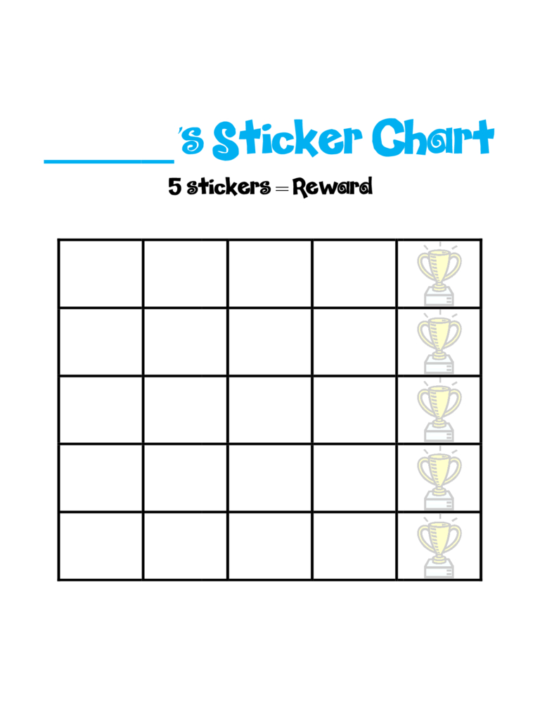 Sticker Charts – 6 Free Templates In Pdf, Word, Excel Download Inside Blank Reward Chart Template