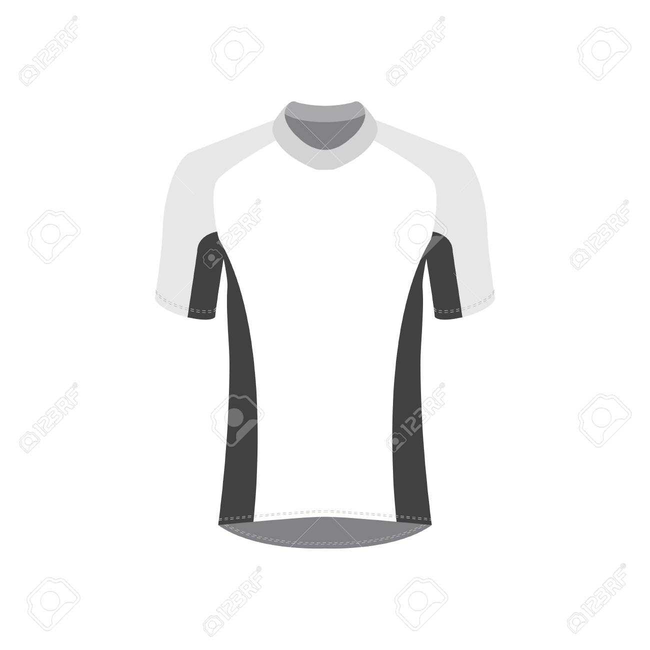 Stock Illustration For Blank Cycling Jersey Template