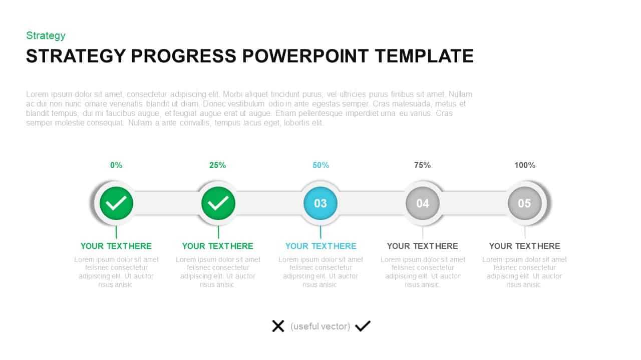 Strategy Progress Report Powerpoint Template & Keynote Diagram Within Quarterly Status Report Template