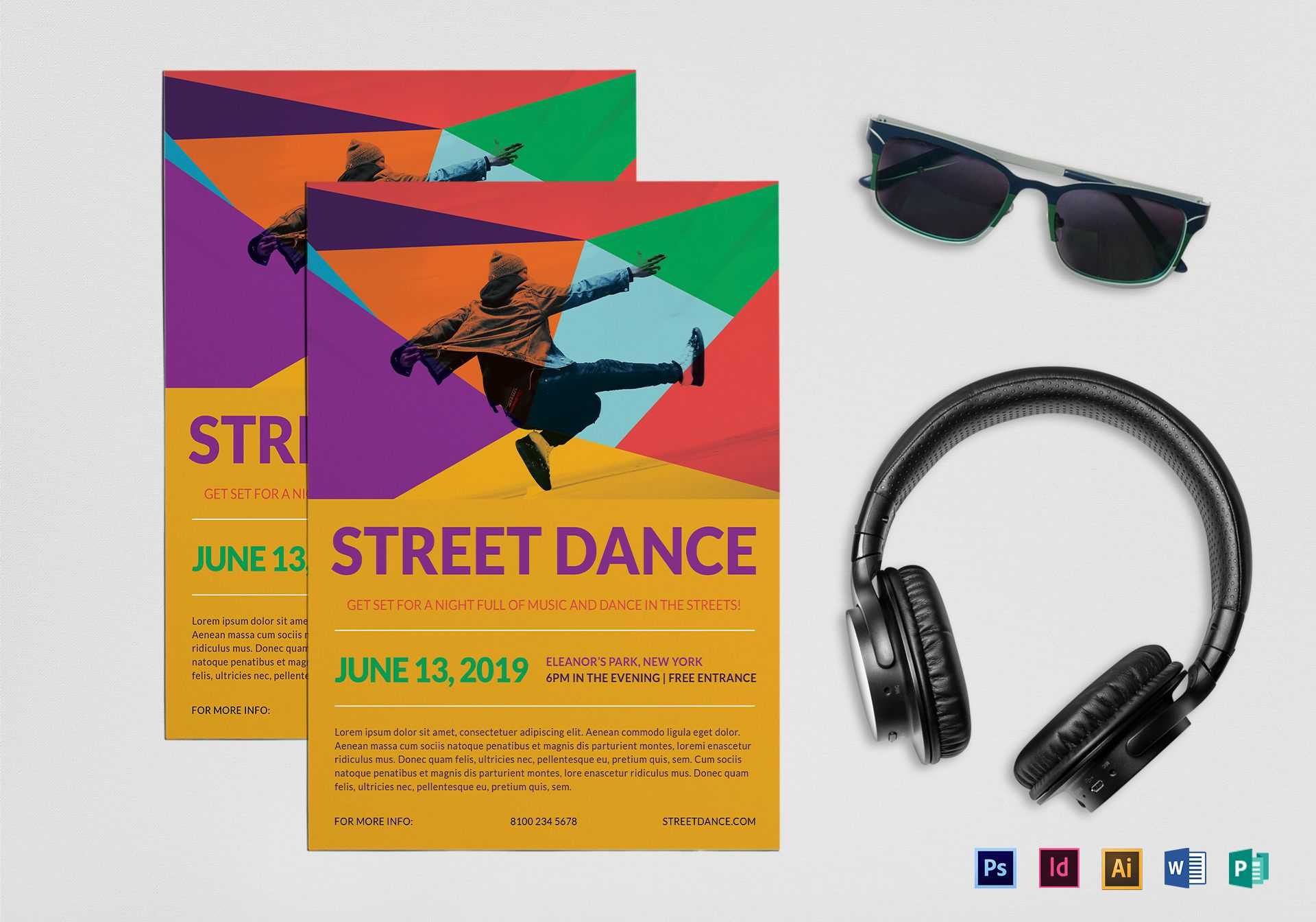 Street Dance Flyer Template Throughout Dance Flyer Template Word