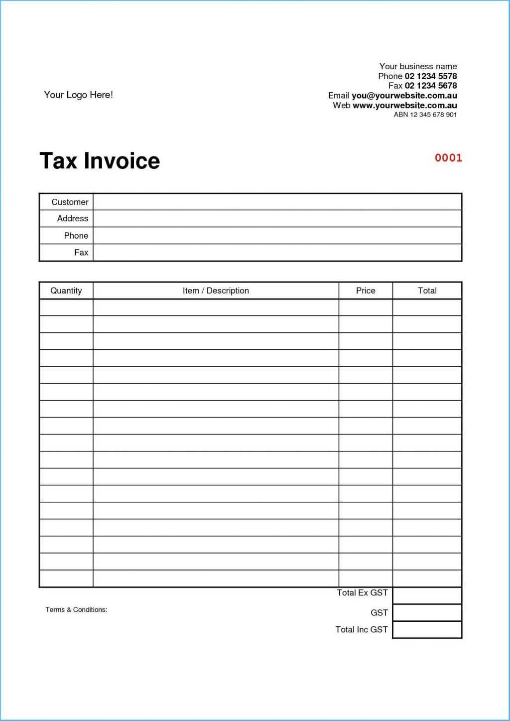 Stylish Australian Invoice Template Word As Free Templates Within Free Printable Invoice Template Microsoft Word