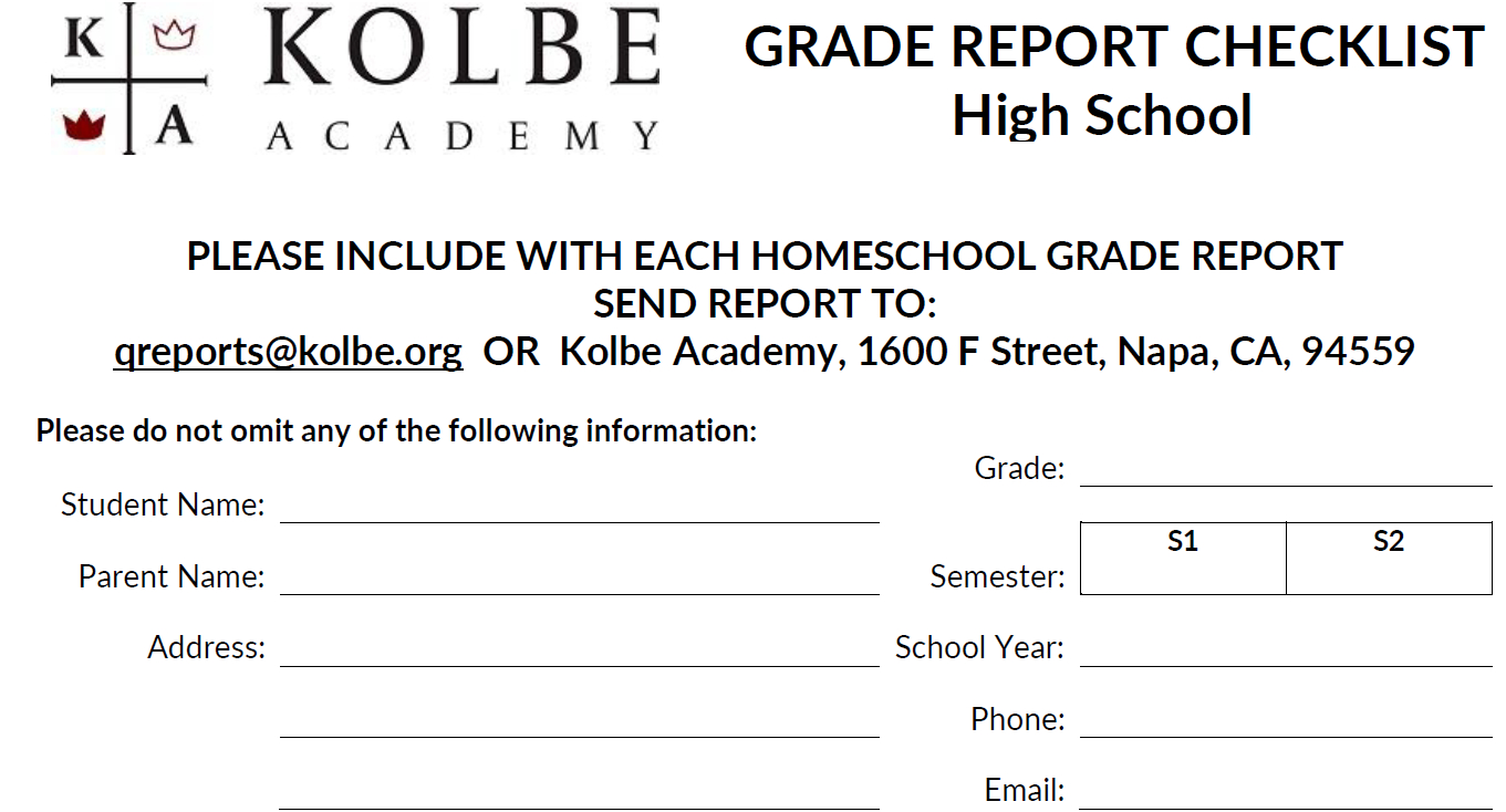 Submitting A Homeschool High School Grade Report Packet Throughout Homeschool Middle School Report Card Template