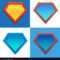 Superhero Logo Template Blank Super Hero Badge Set In Blank Superman Logo Template