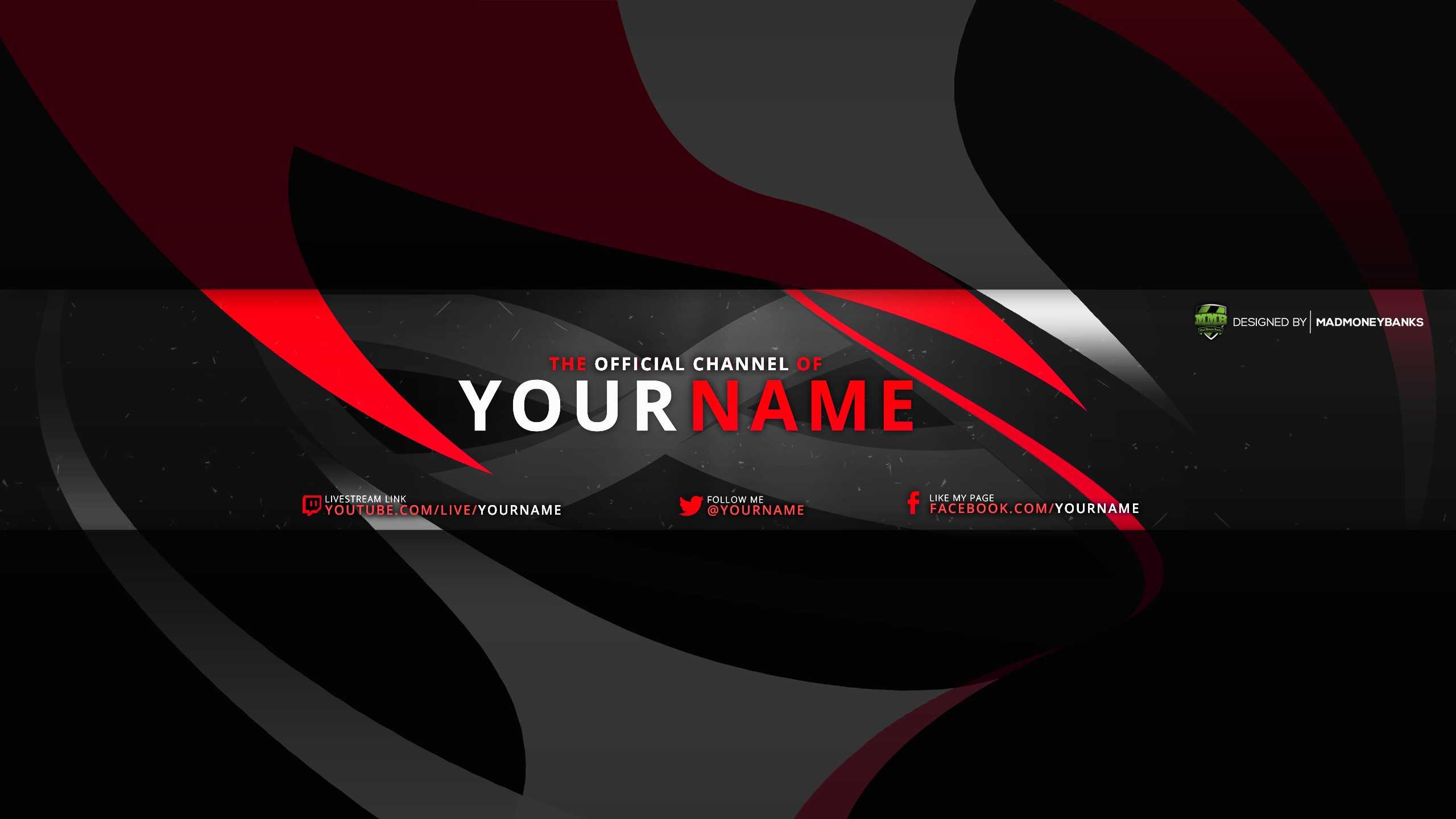 Swift Youtube Channel Banner Template – Madmoneybanks In Yt Banner Template