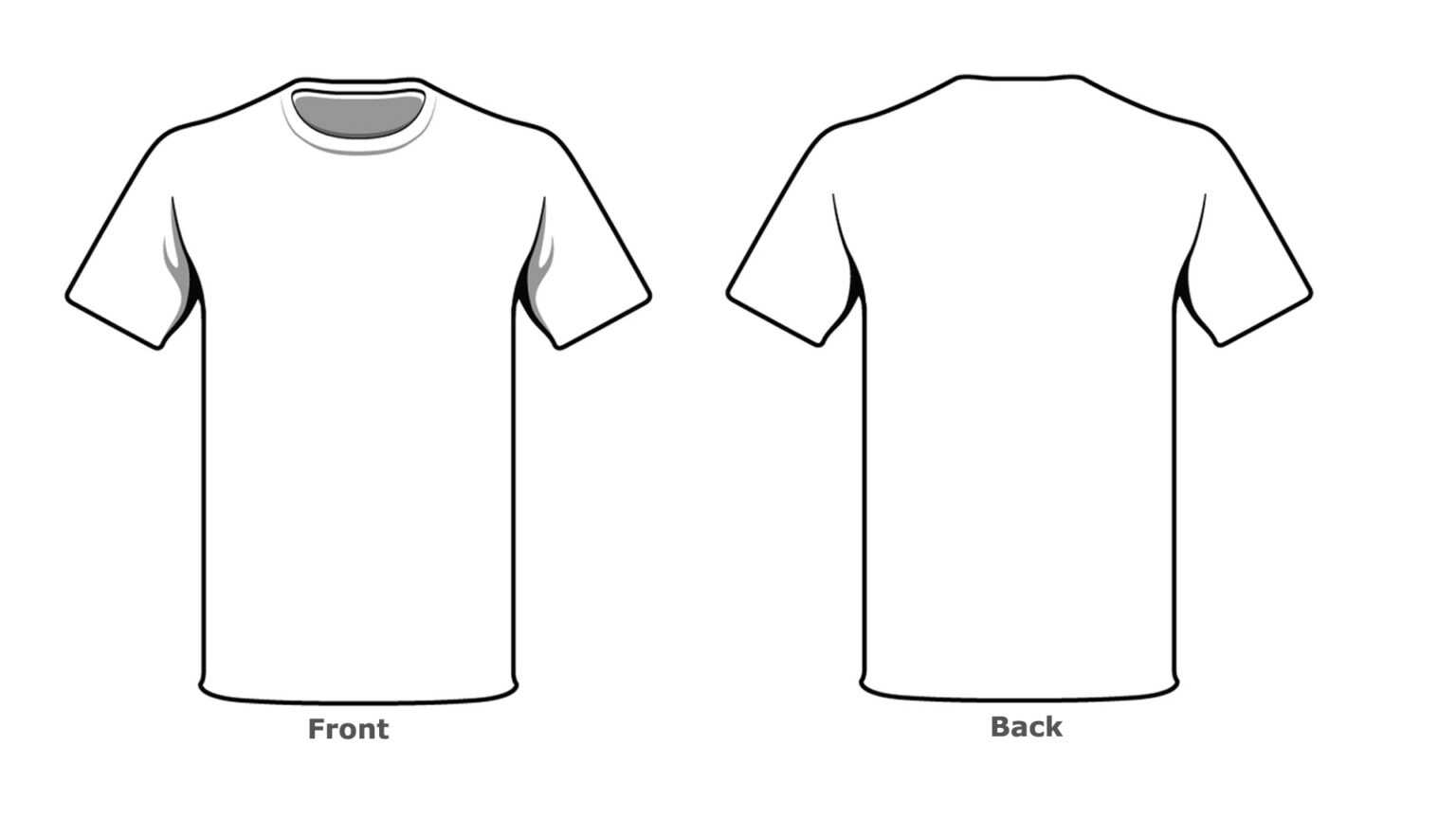 Printable Blank Tshirt Template - Creative Sample Templates