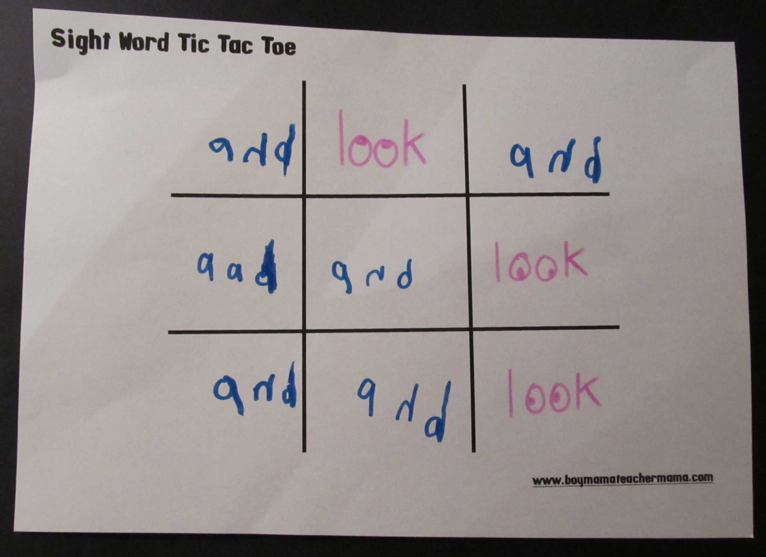 Teacher Mama: Sight Word Practice Made Fun | Boy Mama Within Tic Tac Toe Template Word