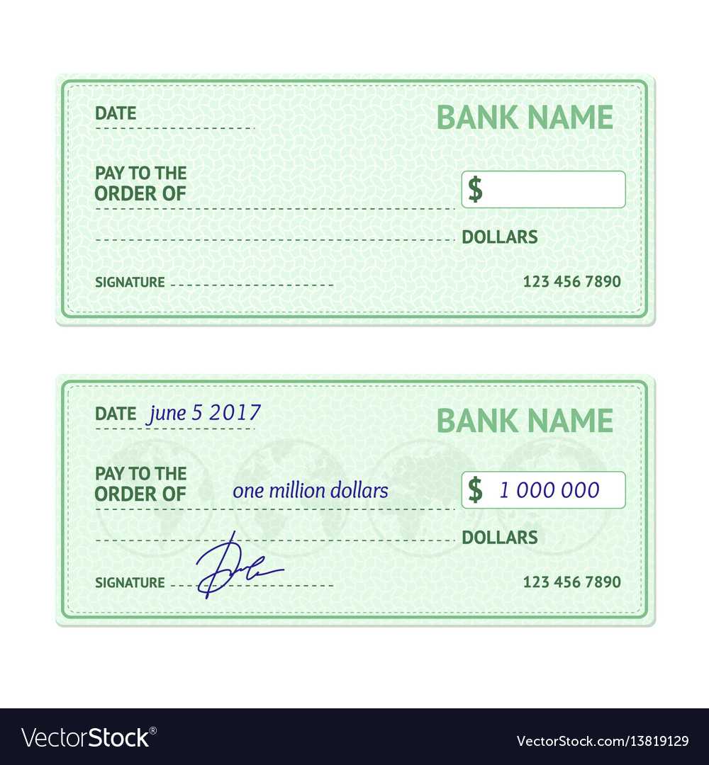 Template Blank Bank Check For Blank Business Check Template