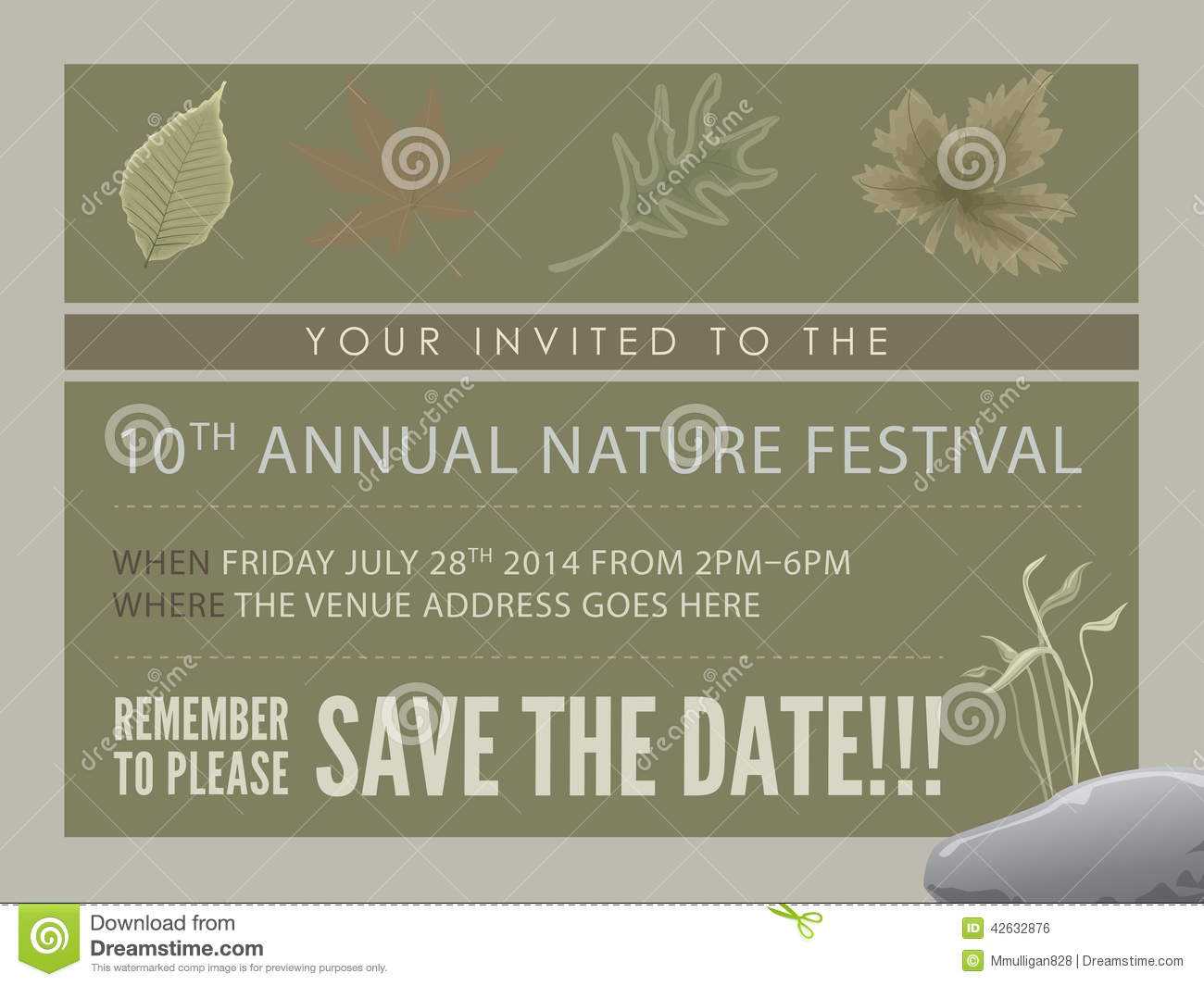 Template Event Flyer Or Save The Date Card Stock Pertaining To Save The Date Templates Word