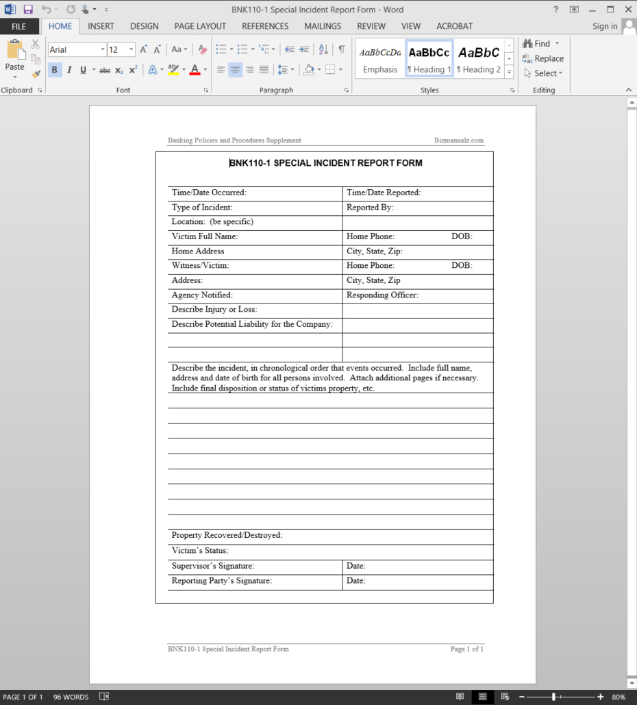 Template For Incident Report Form – Calep.midnightpig.co In Incident Report Form Template Qld