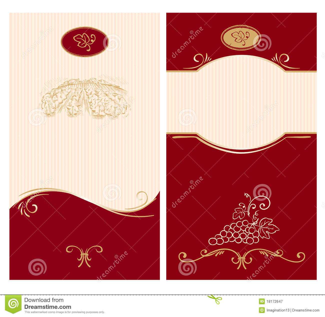 Template For Wine Labels Stock Vector. Illustration Of In Blank Wine Label Template