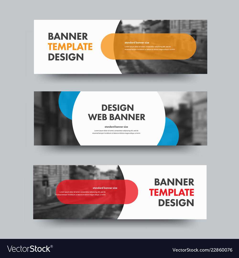 Template Of Horizontal Web Banners With Round And Intended For Product Banner Template