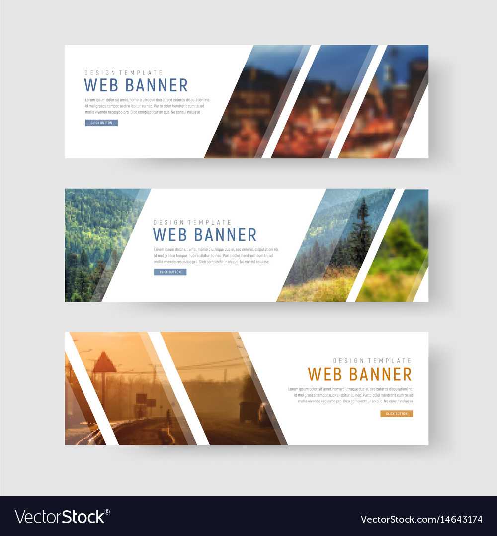 Template Of White Web Banners With Diagonal In Free Online Banner Templates