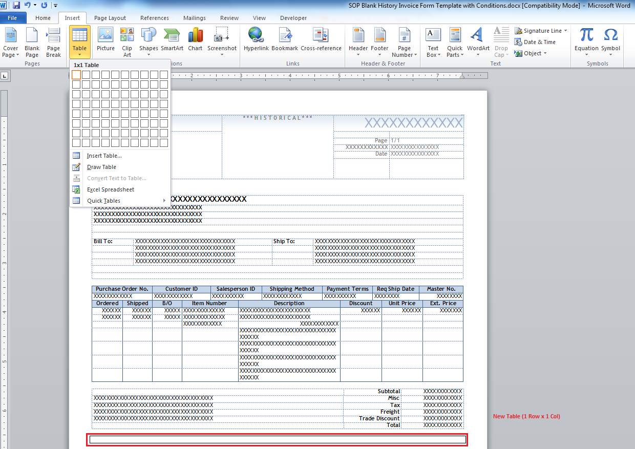 The Dynamics Gp Blogster: How To Add A "terms And Conditions With Invoice Template Word 2010