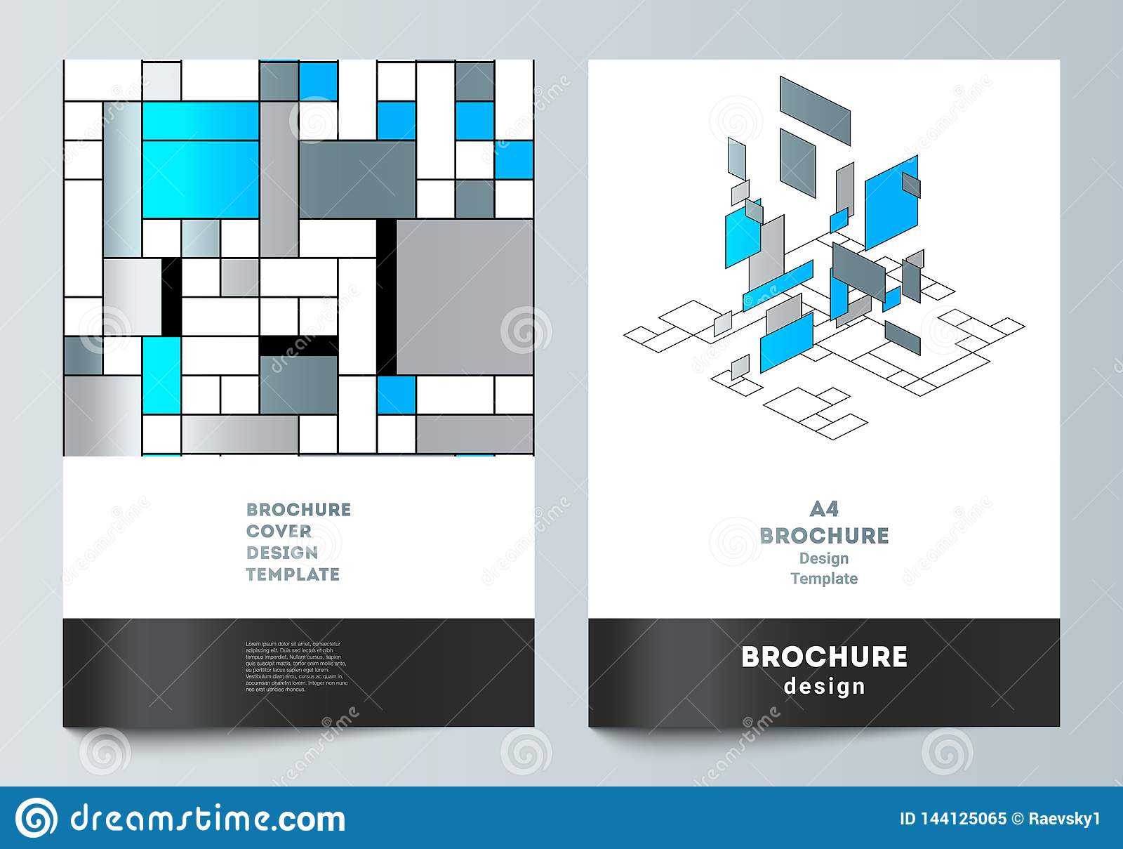 The Vector Layout Of A4 Format Modern Cover Mockups Design Throughout Noc Report Template