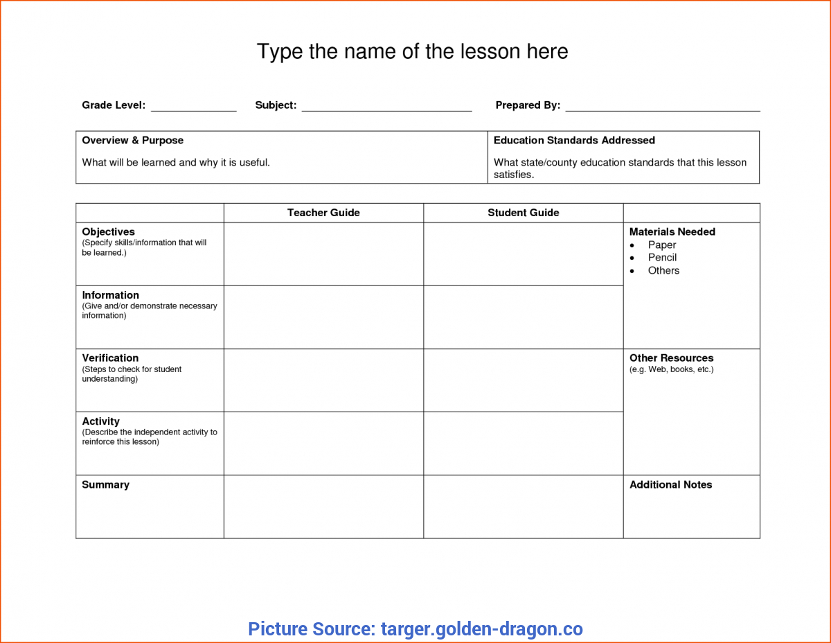 Top Blank Lesson Plan Template Nz Unit Lesson Plans Template Inside Blank Unit Lesson Plan Template