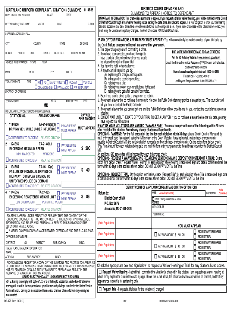 Traffic Ticket Template - Fill Online, Printable, Fillable With Blank Speeding Ticket Template