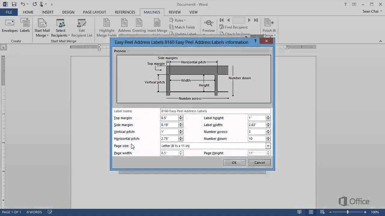 Training – Create Labels In Word 2013 Create And Print Labels – Video 1 Of 4 Regarding How To Create A Template In Word 2013