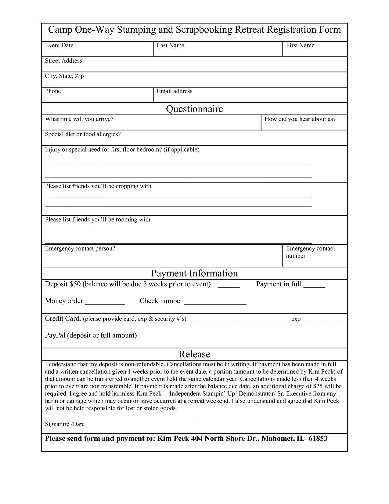 Training Registration Form Template Word – Jalax In Training Documentation Template Word