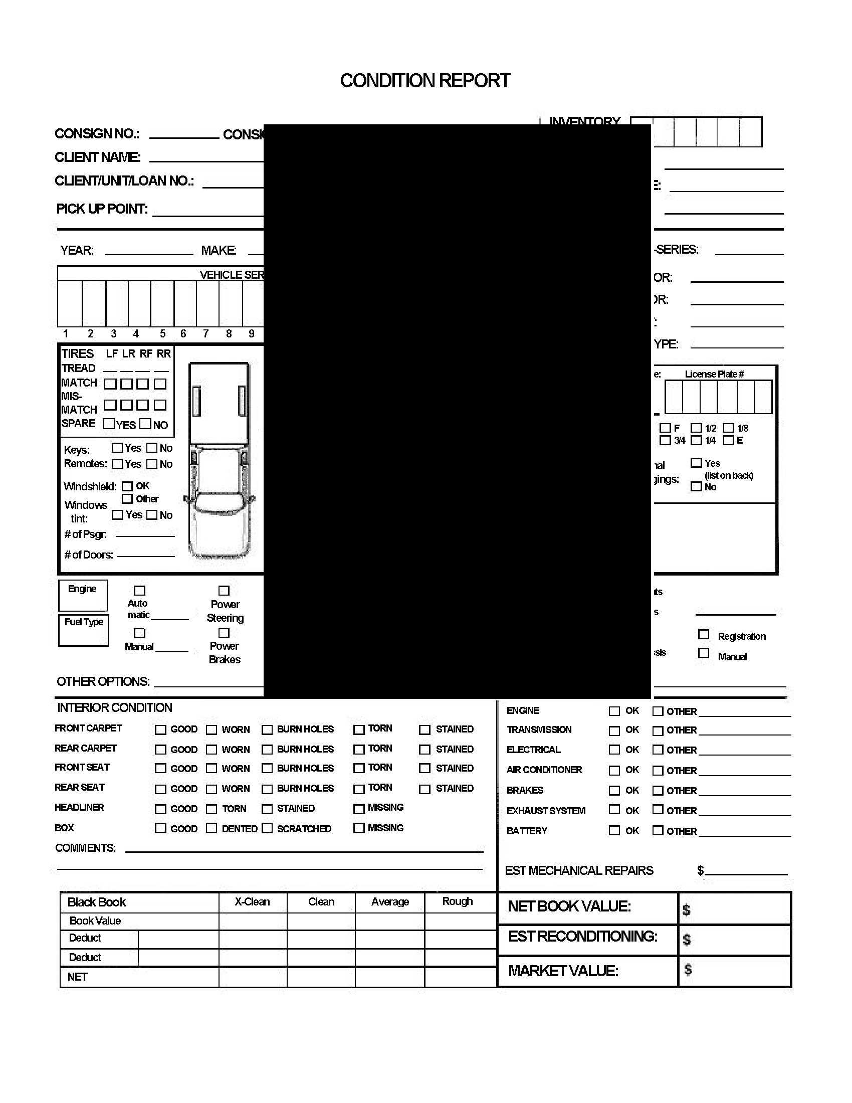 Truck Condition Report Template – 28 Images – Truck Intended For Truck Condition Report Template
