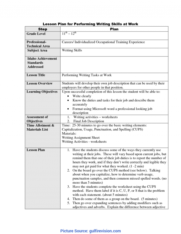 Typical How To Write A Teaching Plan Case Study Template intended for ...